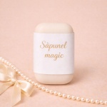 Trusou de botez fetiță crem cu dantelă și perle - Model Anastasia - imagine 6