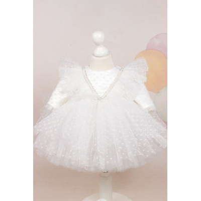 Rochita pentru Botez fetite Alba