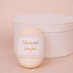 Trusou de botez fetiță cu tulle alb și buline - Model Daisy Alb - imagine 5