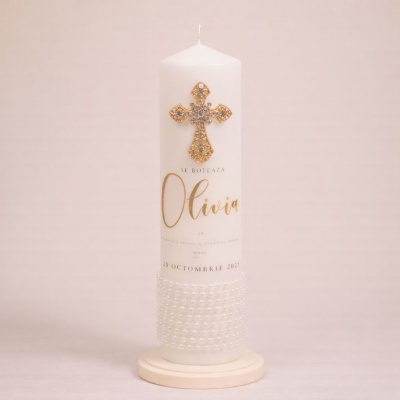 lumanare de botez pentru fetita