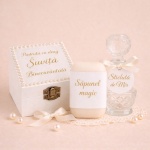 Trusou de botez fetiță din catifea cu perluțe - Model Olivia - imagine 2