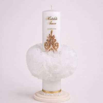 lumanare de botez eleganta