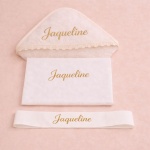 Trusou de botez elegant pentru fetiță, cu dantelă nobilă si perle - Model Jaqueline - imagine 2