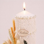 Lumânare de botez în nuanțe de toamnă – Model Autumn Bloom - imagine 2