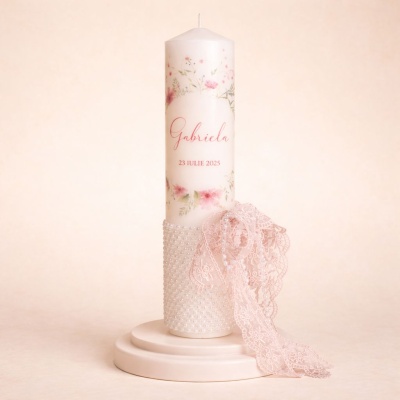 lumanare de botez cu print