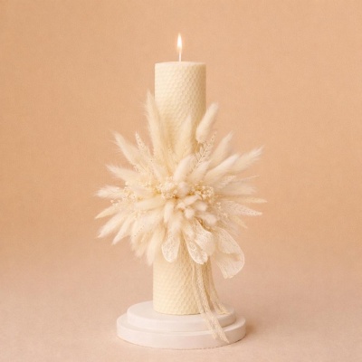 lumanare de botez cu aranjament