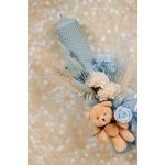 Lumanare Botez Ursulet Floral - Ceara Naturala - imagine 2