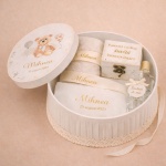 Trusou de botez premium cu ursuleți și accente pastel – Model Teddy Pastel - imagine 5