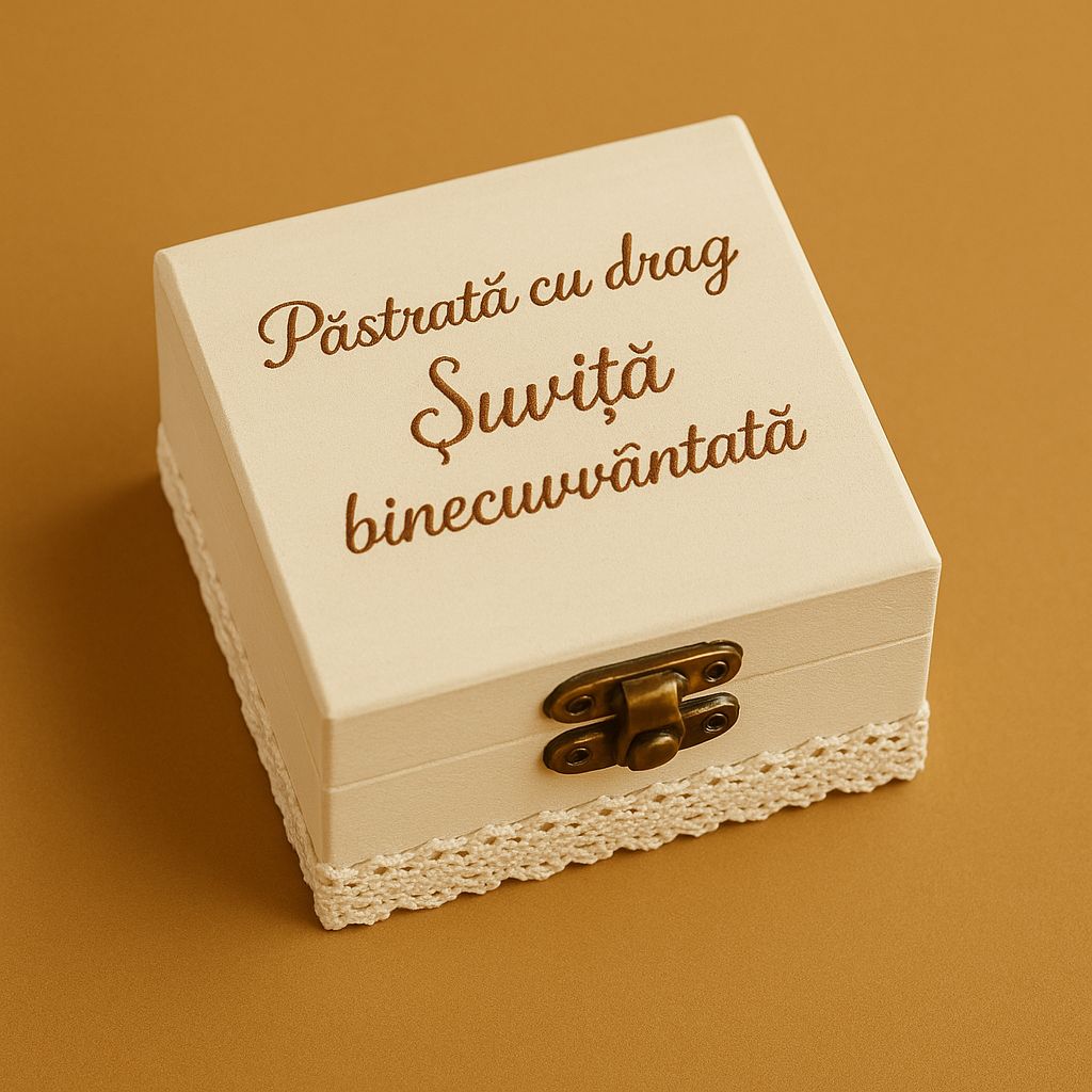 WhatsApp Image 2025-10-13 at 16.13.50 (3) Trusou de Botez Natural Chic - catifea cappuccino, dantela ivory și inimă gravată pe lemn - imagine 5