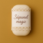 Trusou de Botez Natural Chic - catifea cappuccino, dantela ivory și inimă gravată pe lemn - imagine 4