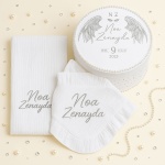 Trusou De Botez cu detalii argintii si perle - Model Înaripat Silver - imagine 4