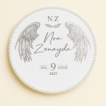 Trusou De Botez cu detalii argintii si perle - Model Înaripat Silver - imagine 5