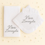 Trusou De Botez cu detalii argintii si perle - Model Înaripat Silver - imagine 3