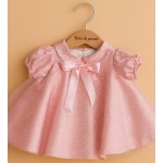 Rochiță eleganta cu brocard floral si tulle roz - Model Elise