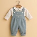 Salopetă pentru băiețel brodată - Model Classic