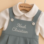 Salopetă pentru băiețel brodată - Model Classic - imagine 2
