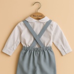 Salopetă pentru băiețel brodată - Model Classic - imagine 3