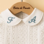 Salopetă fetiță și băiețel, elegantă cu detalii brodate - Model Sol - imagine 3