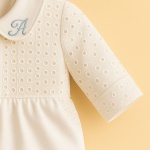 Salopetă fetiță și băiețel, elegantă cu detalii brodate - Model Sol - imagine 2