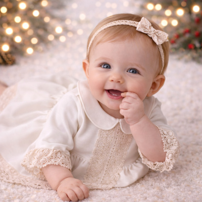 rochita din bumbac cu dantela