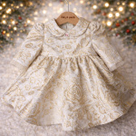 Rochiță din brocard cu interior din bumbac - Model Ariana - imagine 3