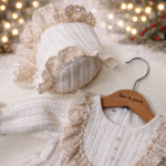 Rochiță din tricot cu dantelă - Model Aliona - imagine 2