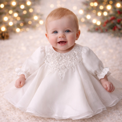 rochita din organza cu perle