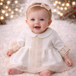 Rochiță din bumbac cu dantelă - Model Ingalia - imagine 2