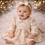 Rochiță din brocard cu interior din bumbac - Model Ariana - imagine 2