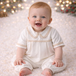 Salopetă de botez pentru băiețel, model Pure Winter