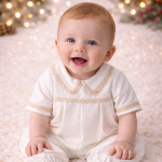 Salopetă de botez pentru băiețel, model Pure Winter