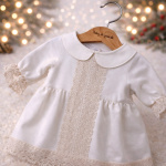 Rochiță din bumbac cu dantelă - Model Ingalia - imagine 4