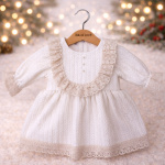 Rochiță din tricot cu dantelă - Model Aliona - imagine 5