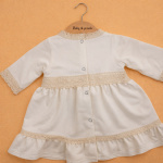 Rochiță botez din bumbac cu dantelă – Model Sofia - imagine 3