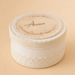 Trusou Botez, Ivory cu dantela de bumbac si gravura pe lemn - Model Ivory Grace